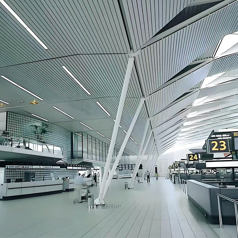 PVDF Aluminum Square Pipe for Transportation Hubs PVDF Aluminum Square Pipe for Transportation Hubs
