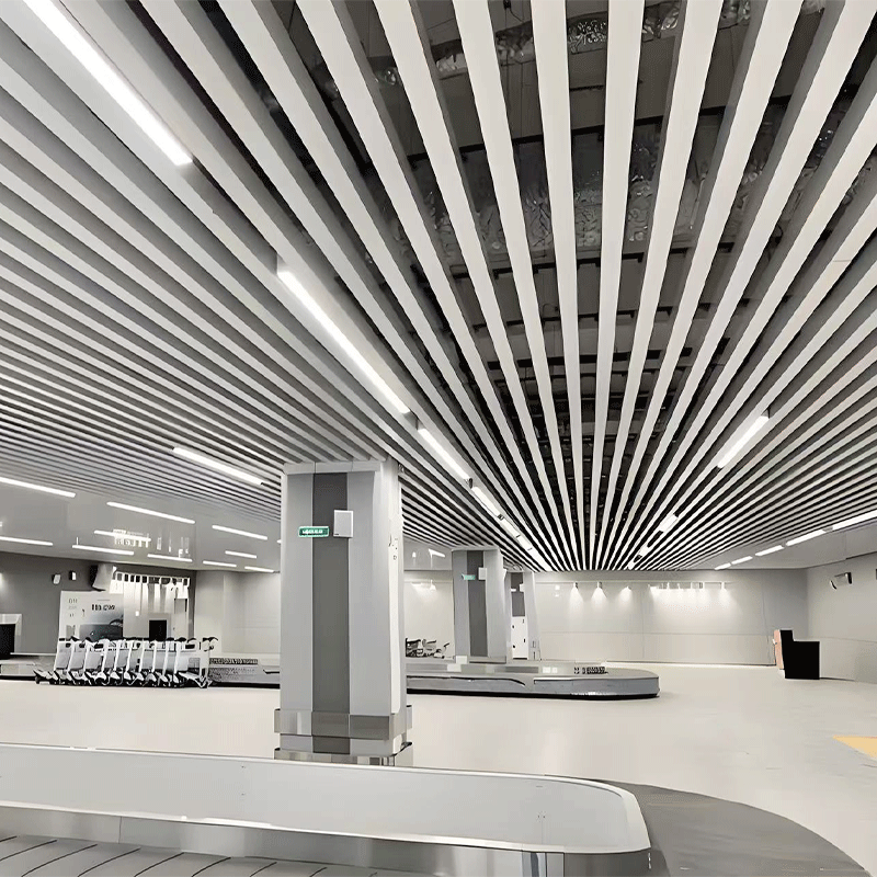 Customized Modular Aluminum Baffle Ceiling for Stadium Projects Customized Modular Aluminum Baffle Ceiling for Stadium Projects